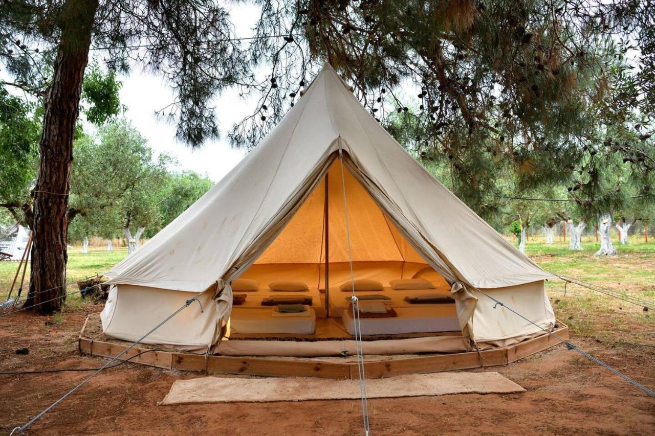 Glamping At A Lovely Tent In Skiaxtro- Marathopoli Villa Buitenkant foto
