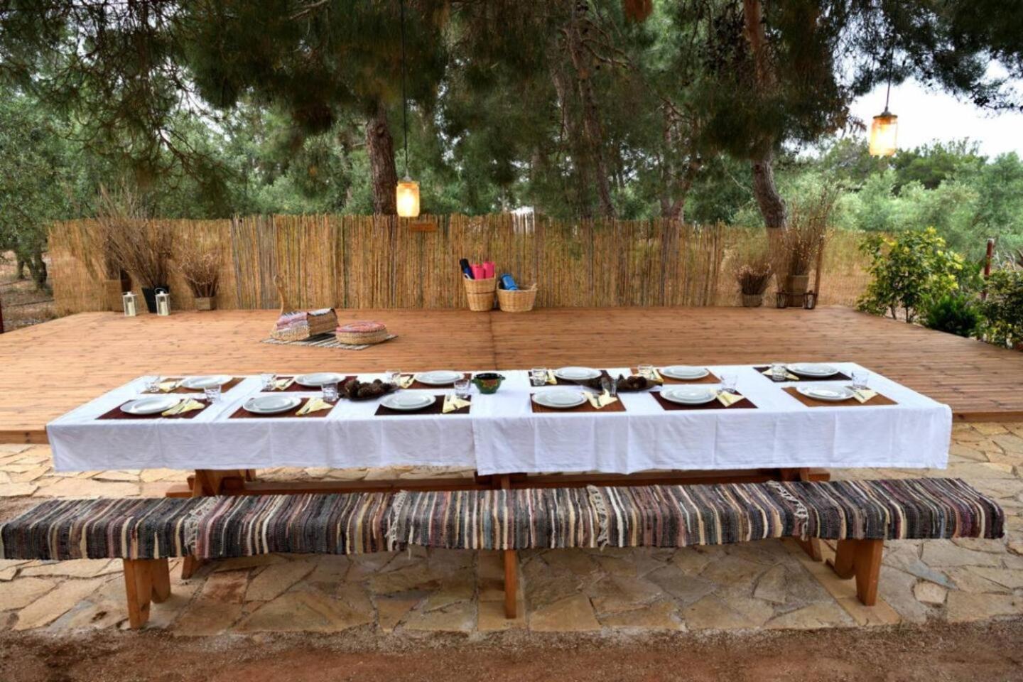 Glamping At A Lovely Tent In Skiaxtro- Marathopoli Villa Buitenkant foto