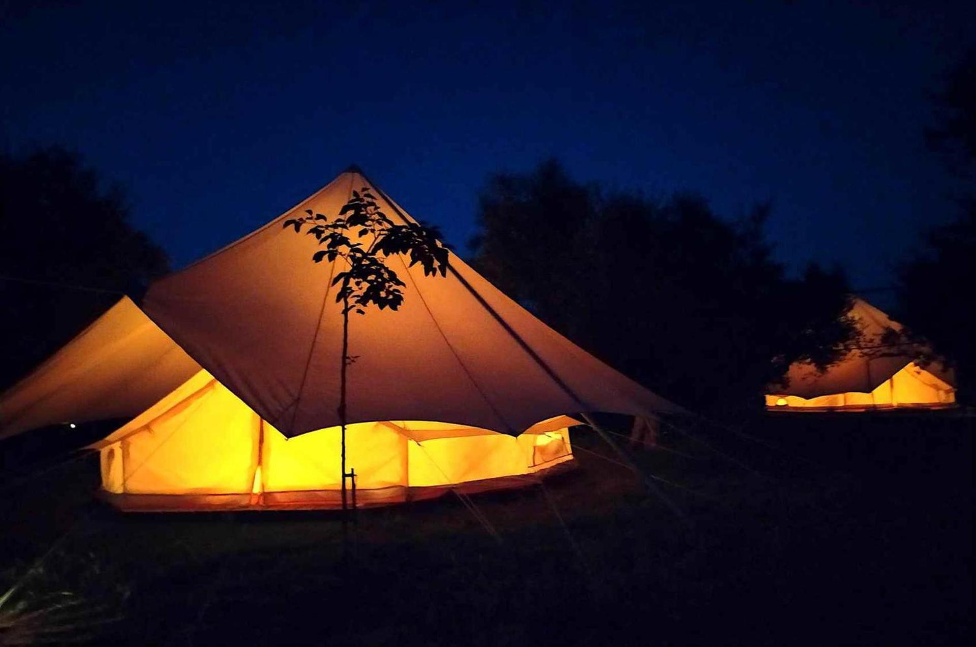 Glamping At A Lovely Tent In Skiaxtro- Marathopoli Villa Buitenkant foto