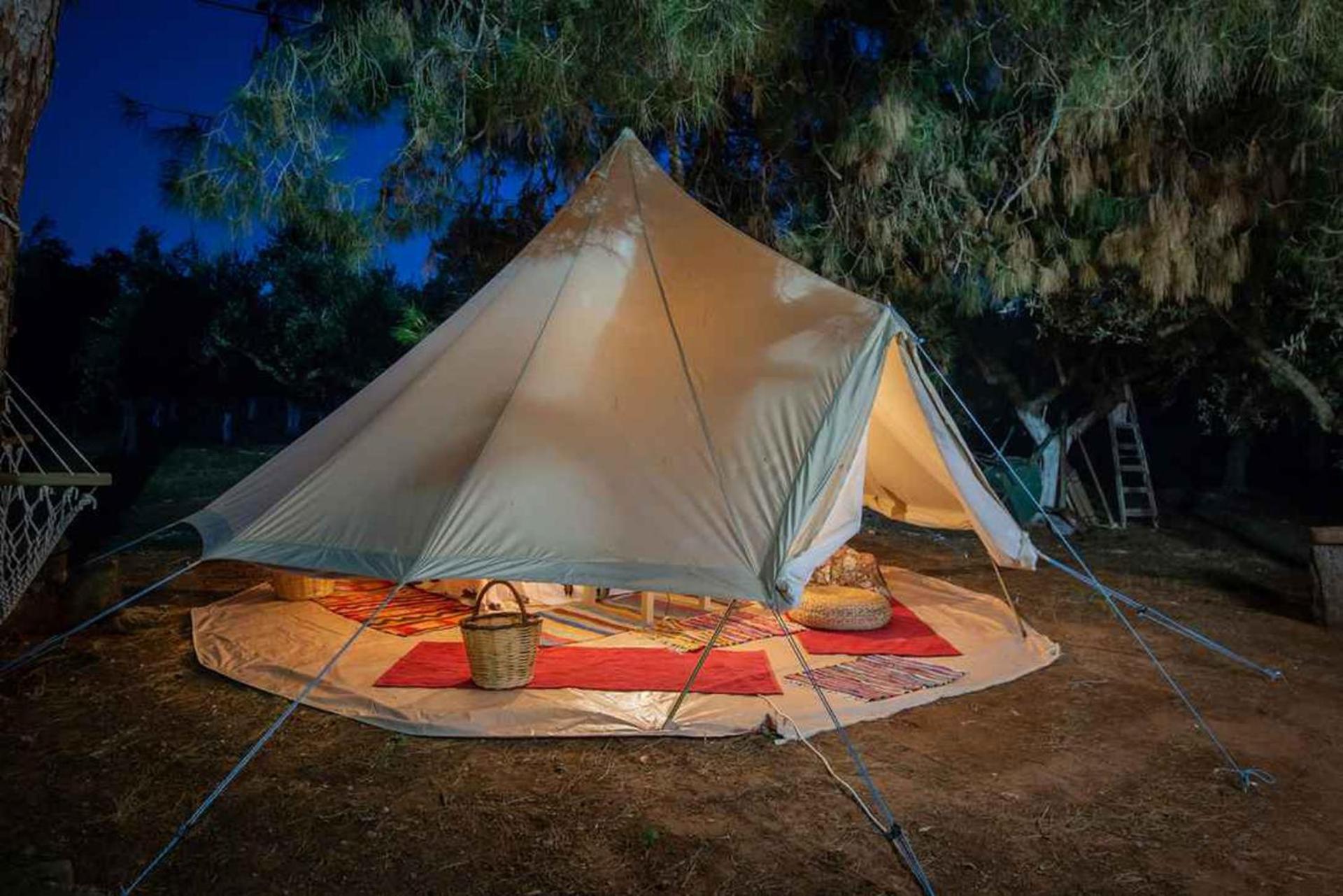 Glamping At A Lovely Tent In Skiaxtro- Marathopoli Villa Buitenkant foto